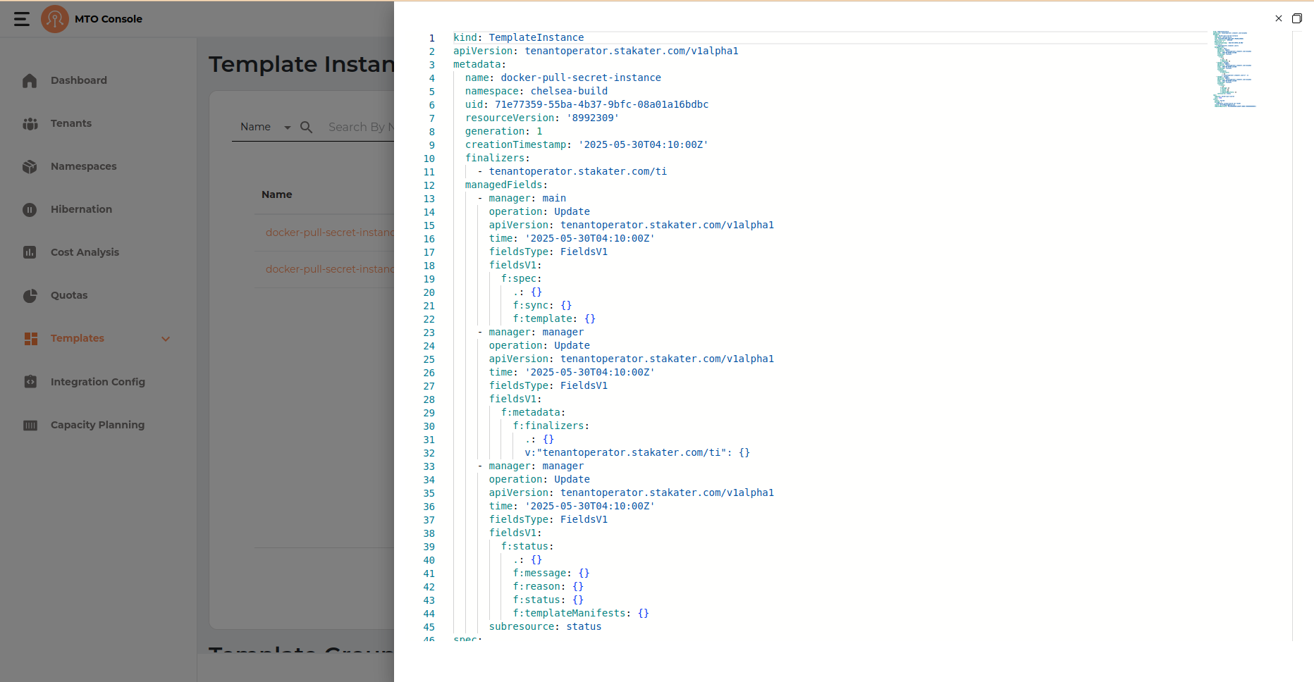 templateInstanceYAML