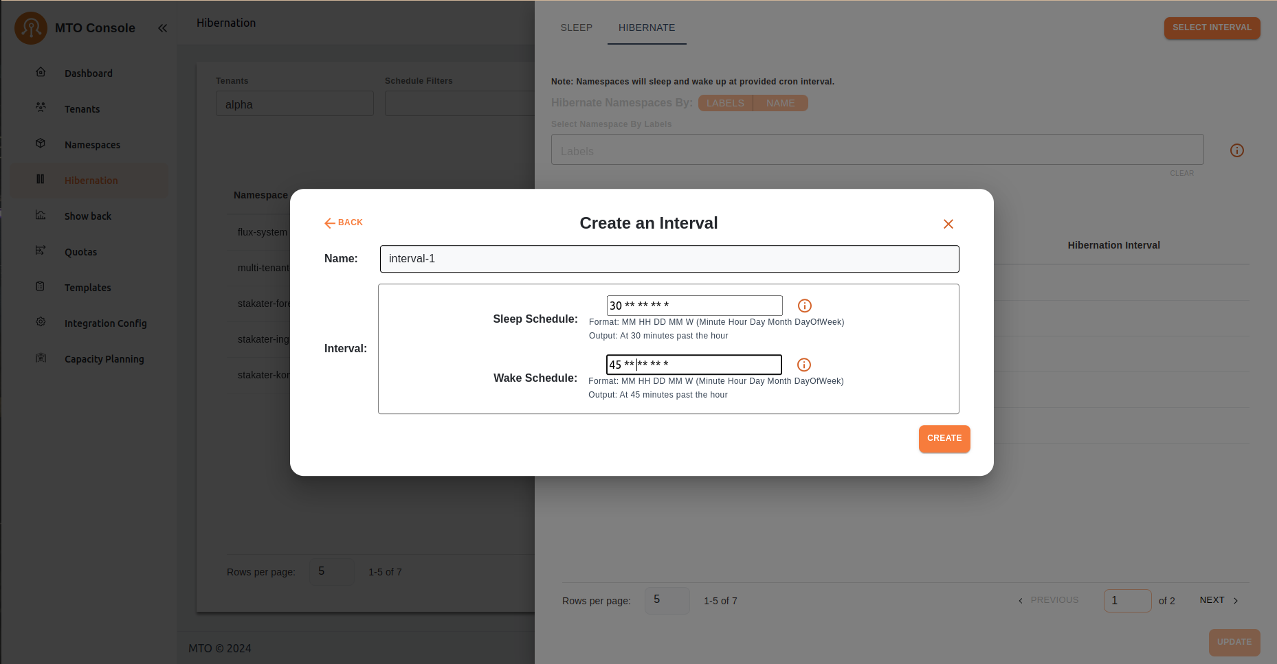 create Interval