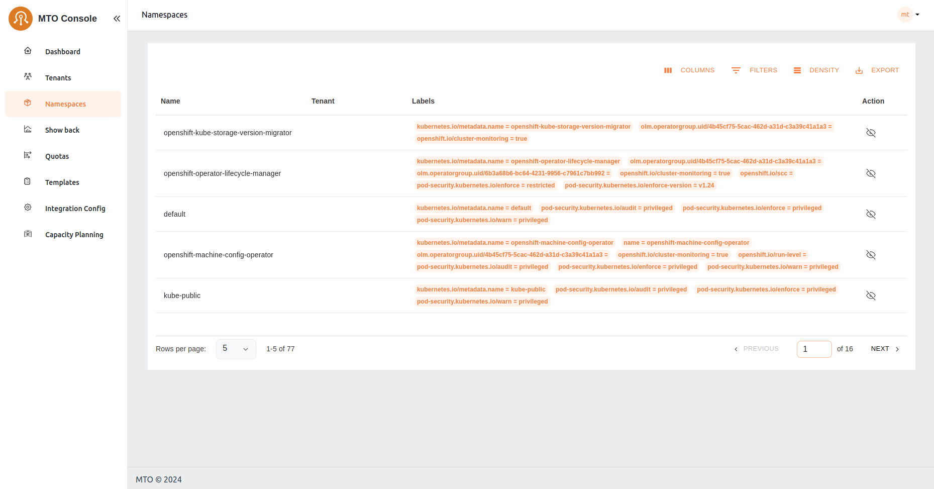 namespaces