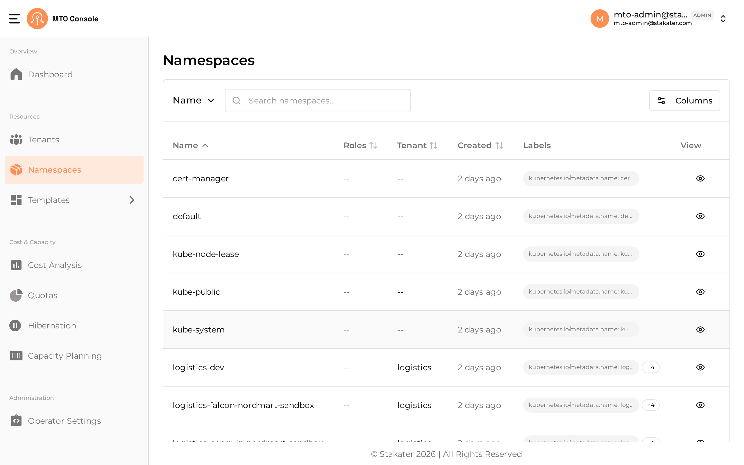 namespaces