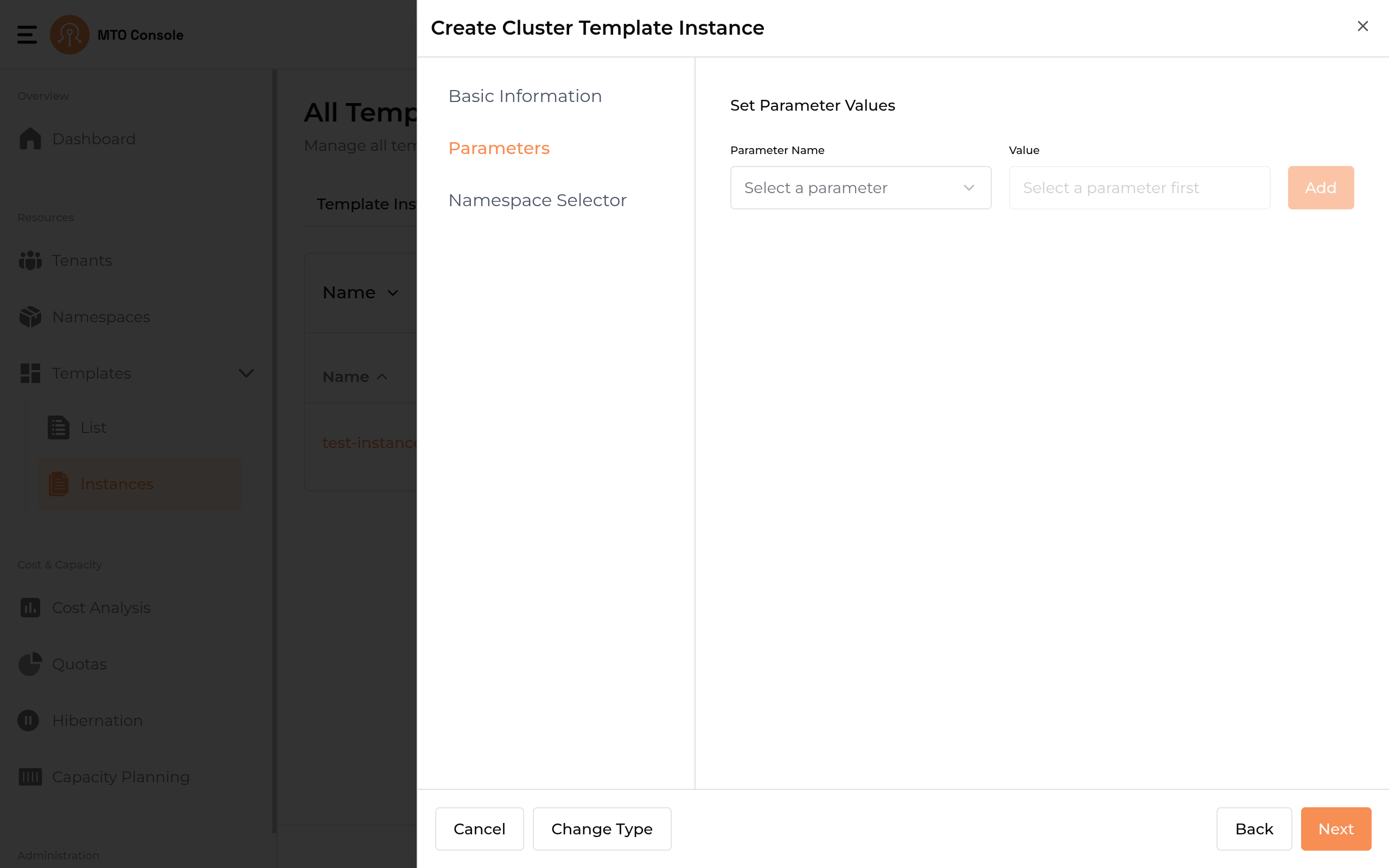 CTI Create Parameters