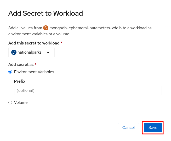 Add binding to application