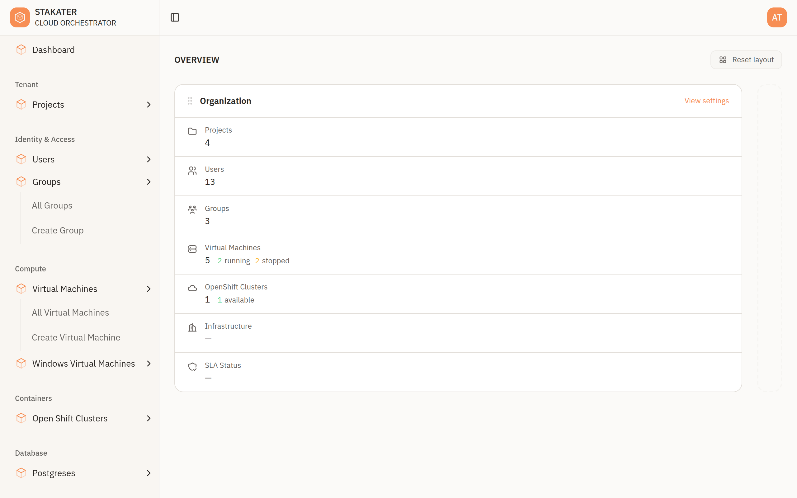 The sidebar with resource groups expanded to show All and Create entries