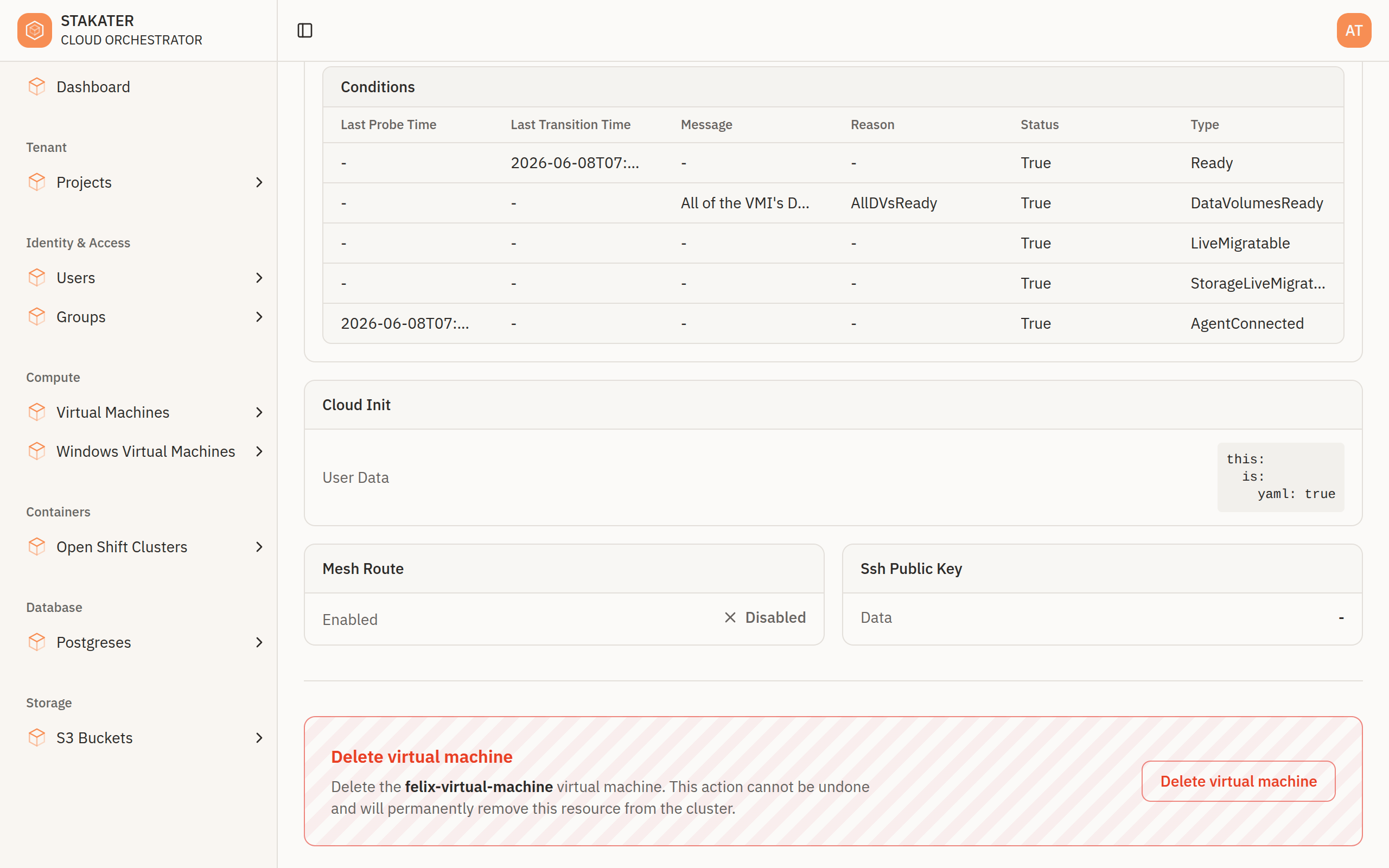 A detail page in Advanced mode, showing additional lower-level fields